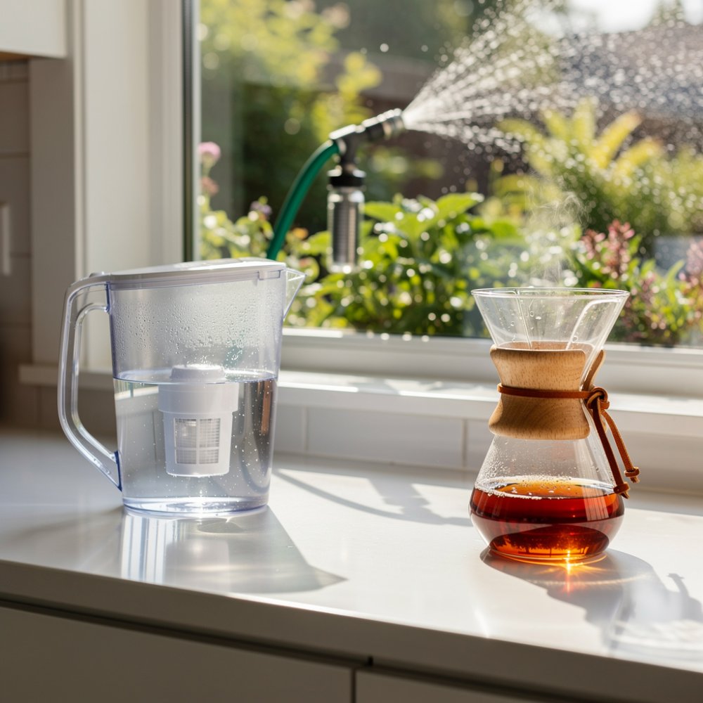 Filtračná konvica a záhradná filtrácia vody